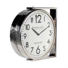 George & Co Nickel Wall Station Clock George & Co Nickel Wall Station Clock