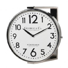 George & Co Nickel Wall Station Clock George & Co Nickel Wall Station Clock