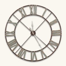 Large Aged Wrought Iron Clock Large Aged Wrought Iron Clock