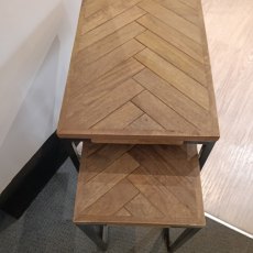Chevron Nest of 2 Supper Tables Chevron Nest of 2 Supper Tables