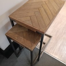 Chevron Nest of 2 Supper Tables Chevron Nest of 2 Supper Tables