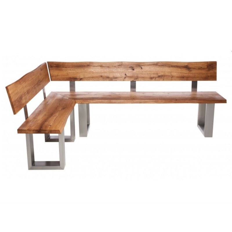 Qualita Piana Corner Bench with Back (with U-shape metal legs 4x10cm)