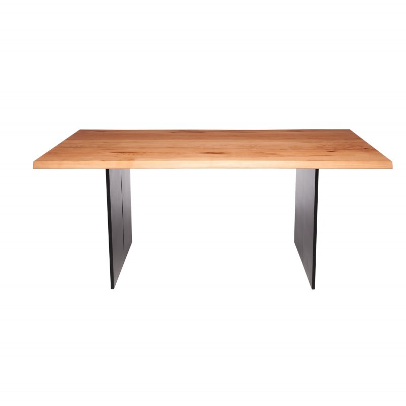 Piana Oak Dining Table With Full Metal Legs Casa