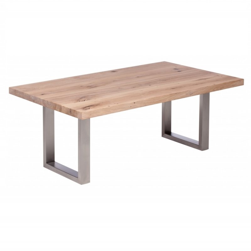 Qualita Piana Oak Coffee Table (with U-shape metal legs 3x6cm)