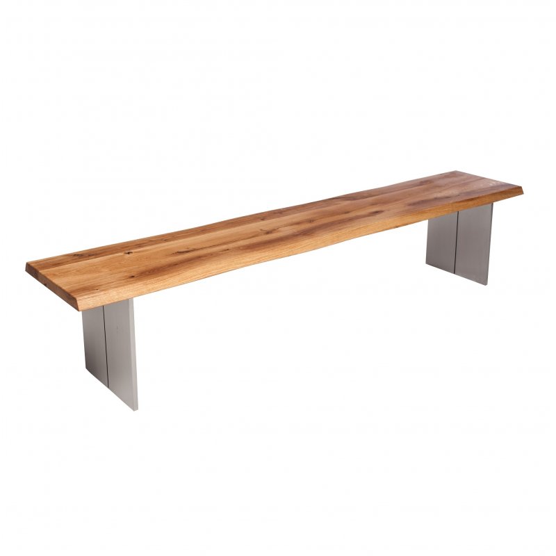 Qualita Piana Oak Bench (with full metal legs)