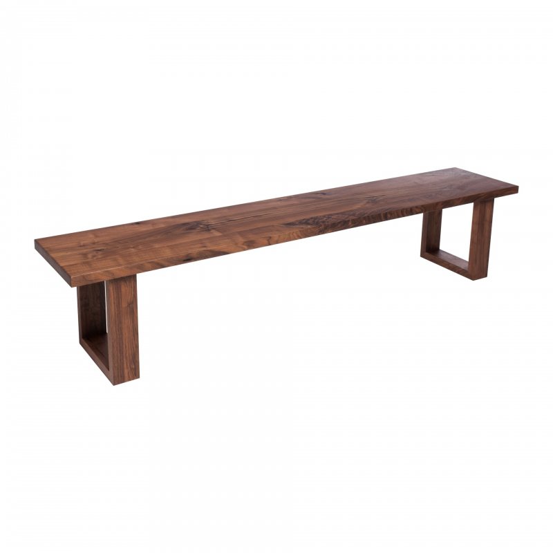 Qualita Piana Walnut Bench (with U-shape wooden legs 4x10cm)