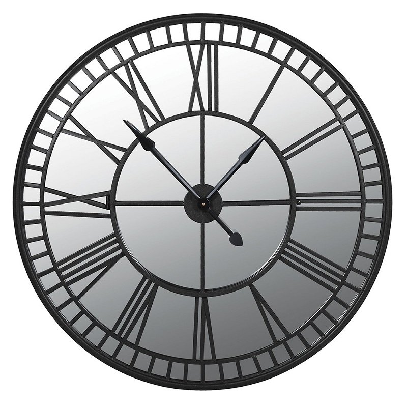 Skeleton Mirror Clock