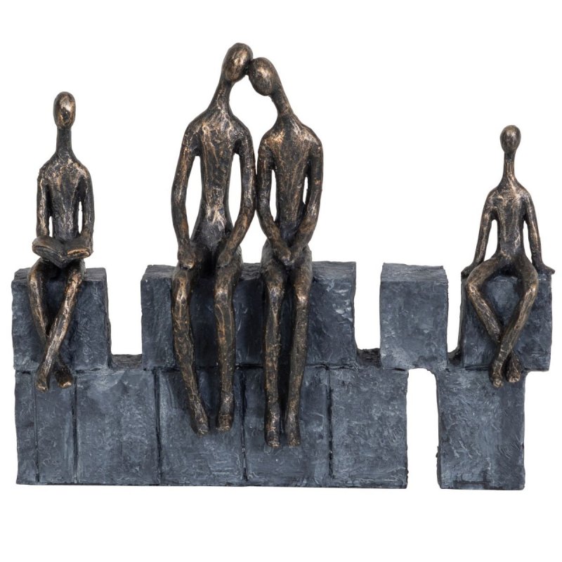 Libra Bronze Block Family of Four Sculpture