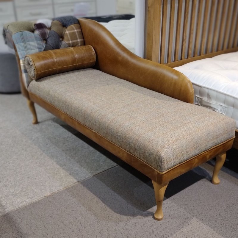 Vintage CHESTER Patchwork Button Back Chaise (LHF)