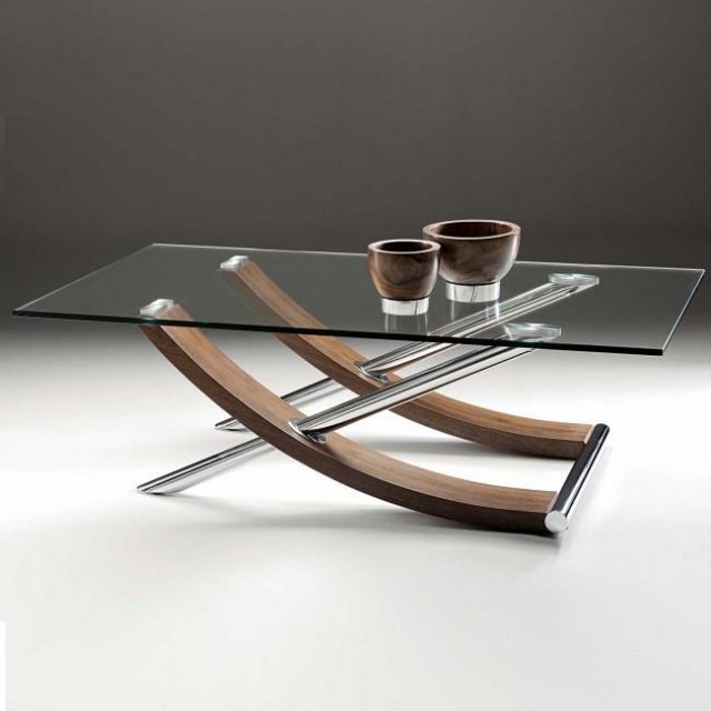 Centrepiece Tusk Rectangular Glass Coffee Table