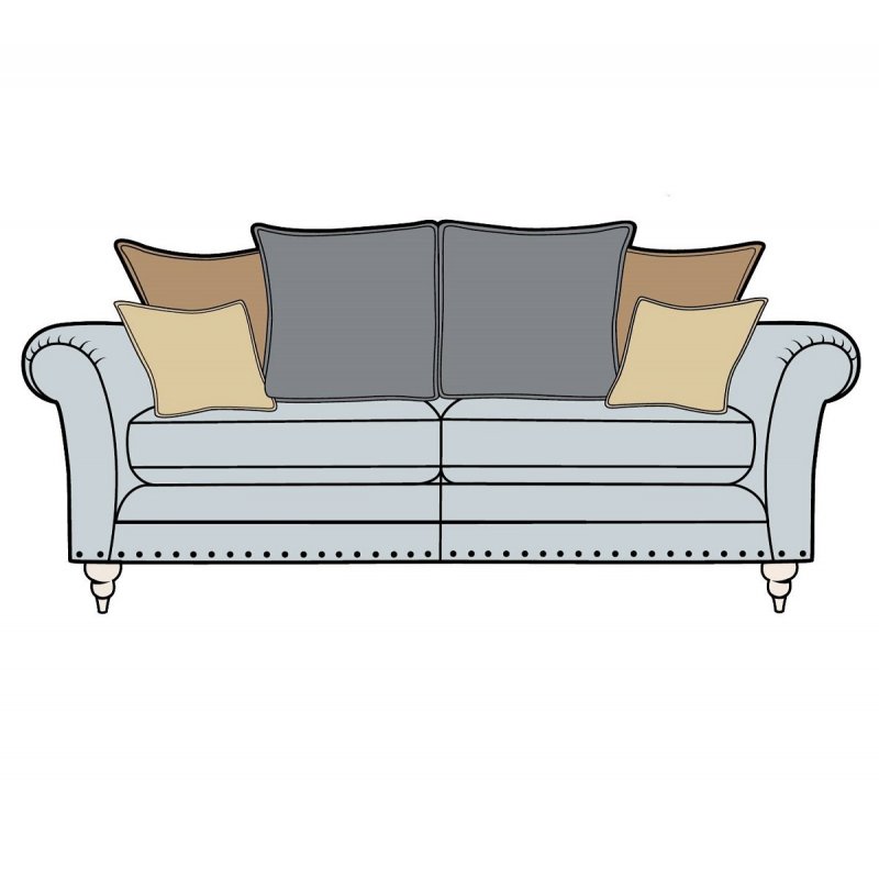 3 seater pillow back sofa hotsell