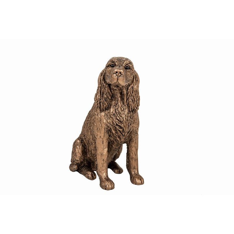 Blue Poppy Cinnamon Springer Spaniel Sculpture