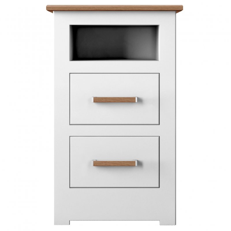 Hill & Hunter Modo 2 Drawer Open Shelf Bedside