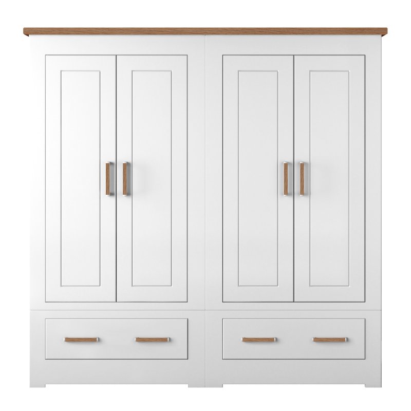 Hill & Hunter Modo 4 Door + 2 Drawer Wardrobe