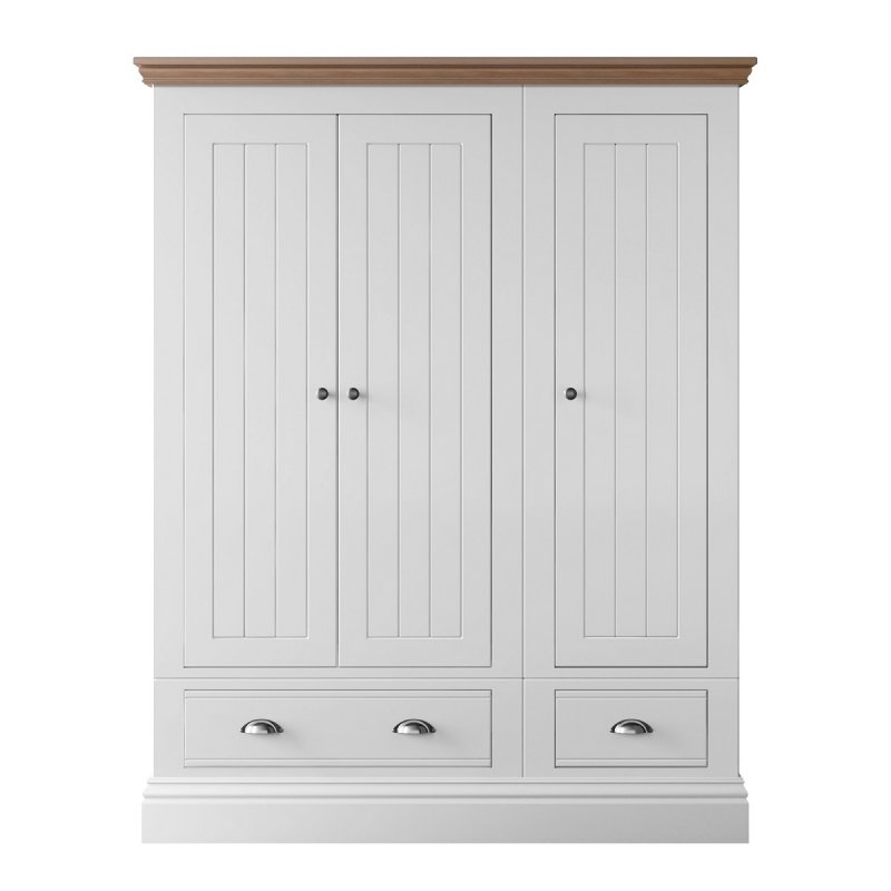 Hill & Hunter New England Small 2 Drawer Triple Wardrobe