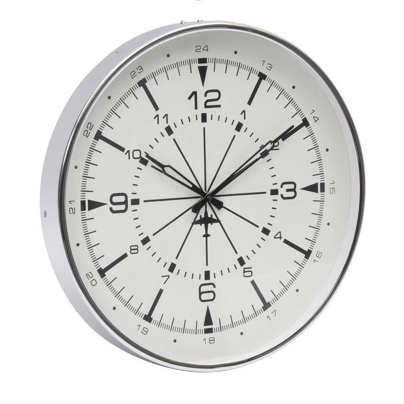 Libra Nickel Aviator Wall Clock