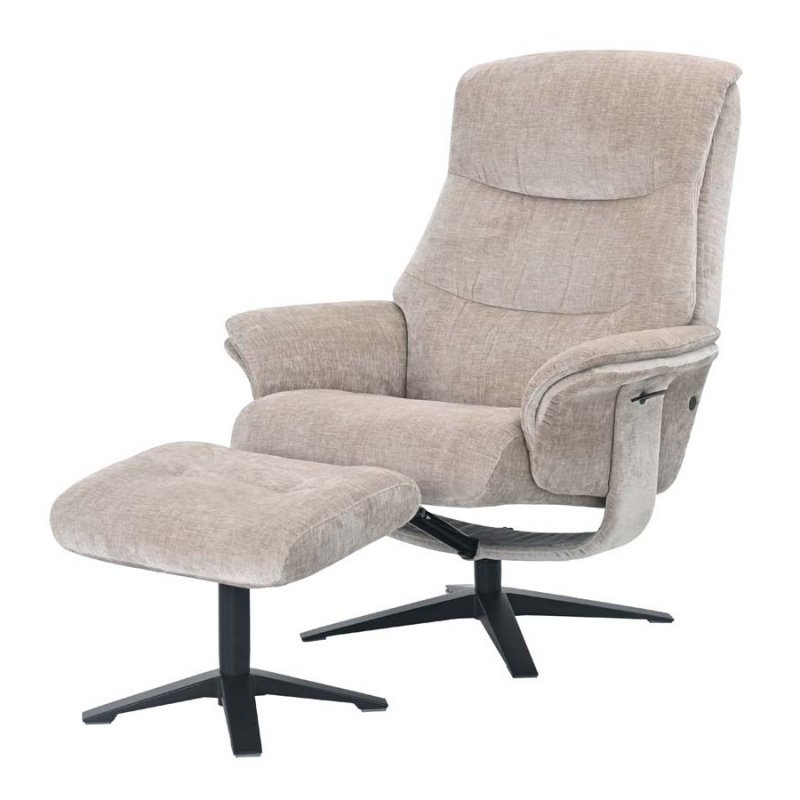 GFA Hudson Swivel Recliner & Stool (in fabric)