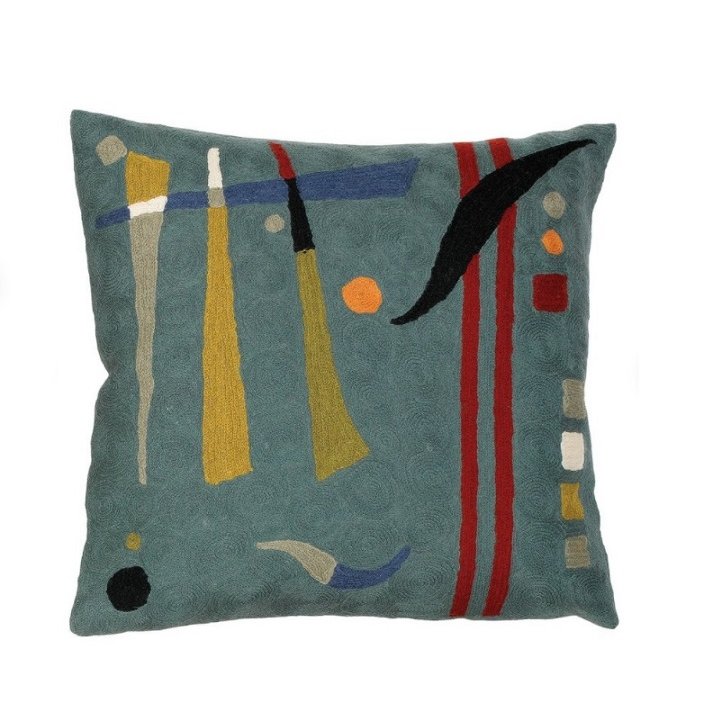 Zaida Teal Abstract 18' Cushion