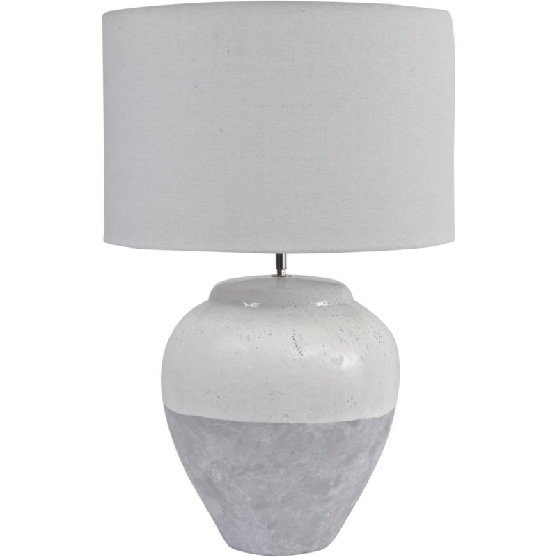 Libra Skyline Large Grey & Cream Table Lamp