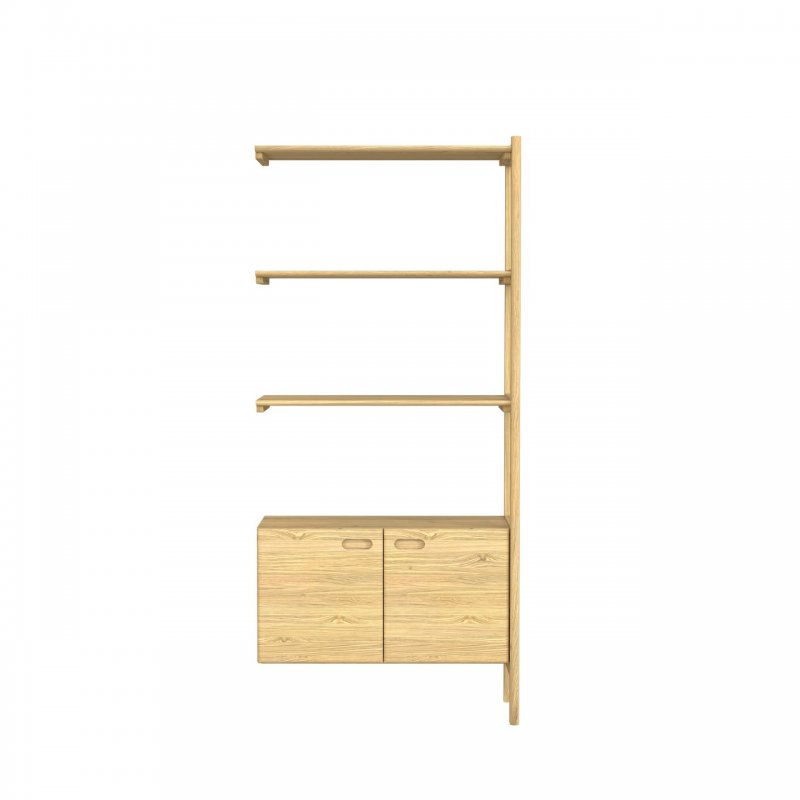 Qualita Hazlemere  2 Door Single Bookcase  Extension