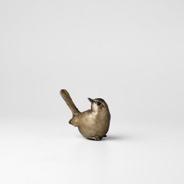 Blue Poppy Wren Sculpture