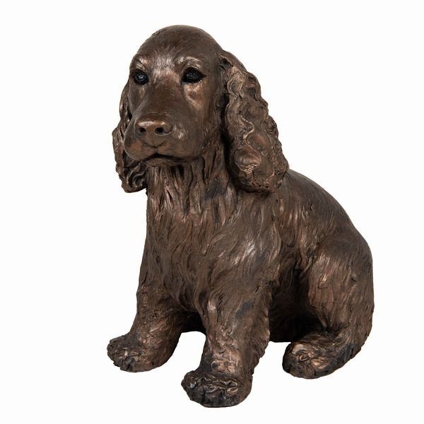 Blue Poppy Ruby Spaniel Puppy Sculpture
