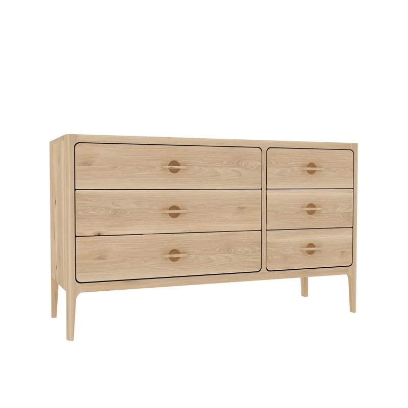 Bellstone Jago Wide Chest of 6 Drawers (3+3)