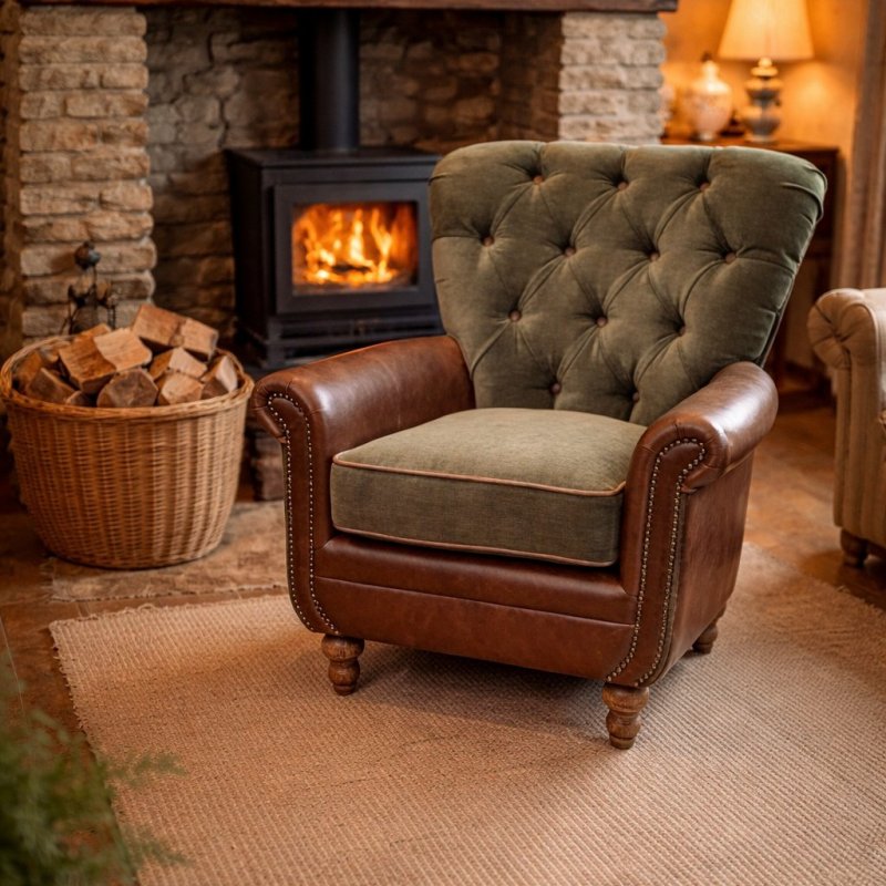 Vintage Wilford Buttoned Back Chair