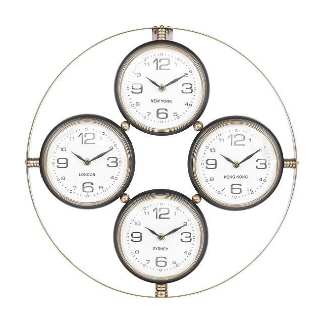 Libra Sterling World City Wall Clock