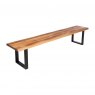 Qualita Piana Oak Bench (with U-shape metal legs 3x6cm)