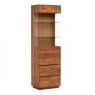 Qualita Piana Oak Tall Single Display Unit