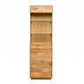 Qualita Piana Oak Tall Single Display Unit