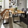 Qualita Piana Oak Dining Table (with U-shape metal legs 4x10cm)