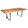 Qualita Piana Oak Dining Table (with U-shape metal legs 4x10cm)