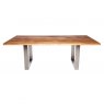 Qualita Piana Oak Dining Table (with U-shape metal legs 4x10cm)