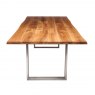 Qualita Piana Oak Dining Table (with U-shape metal legs 3x6cm)