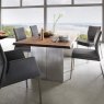 Qualita Piana Oak Dining Table (with full metal legs)