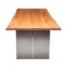 Qualita Piana Oak Dining Table (with full metal legs)