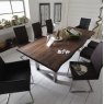 Qualita Piana Walnut Dining Table (with U-shape metal legs 4x10cm)