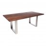 Qualita Piana Walnut Dining Table (with U-shape metal legs 4x10cm)