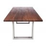 Qualita Piana Walnut Dining Table (with U-shape metal legs 4x10cm)