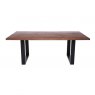 Qualita Piana Walnut Dining Table (with U-shape metal legs 4x10cm)