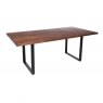 Qualita Piana Walnut Dining Table (with U-shape metal legs 3x6cm)