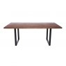 Qualita Piana Walnut Dining Table (with U-shape metal legs 3x6cm)