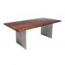 Qualita Piana Walnut Dining Table (with full metal legs)