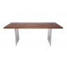 Qualita Piana Walnut Dining Table (with full metal legs)