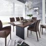 Qualita Piana Walnut Dining Table (with full metal legs)