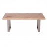 Qualita Piana Oak Coffee Table (with U-shape metal legs 3x6cm)