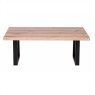 Qualita Piana Oak Coffee Table (with U-shape metal legs 3x6cm)