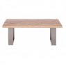 Qualita Piana Oak Coffee Table (with U-shape metal legs 4x10cm)